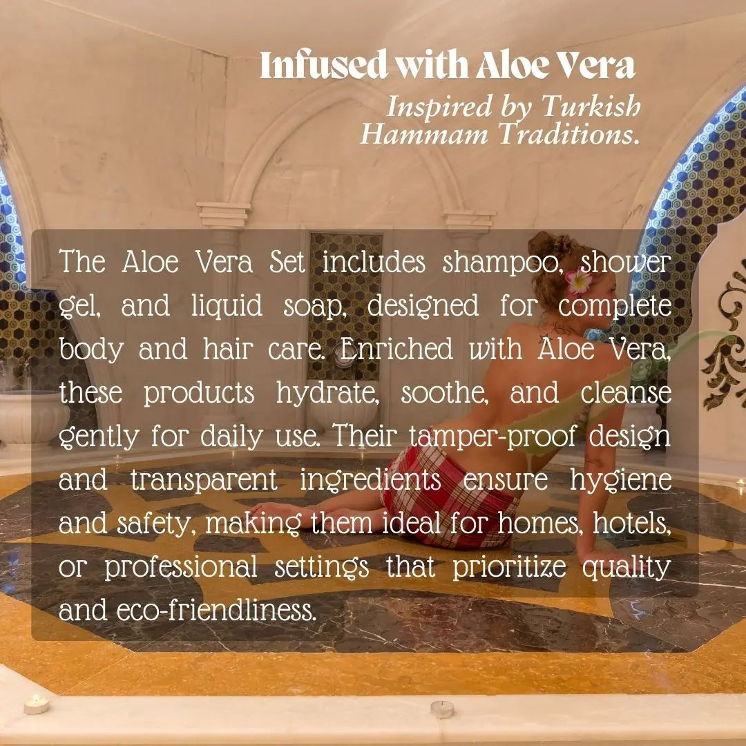 Roomsium Aloe Vera Set | Shampoo, Shower Gel & Liquid Soap | Hydrating & Hygienic Care (15 of Set)