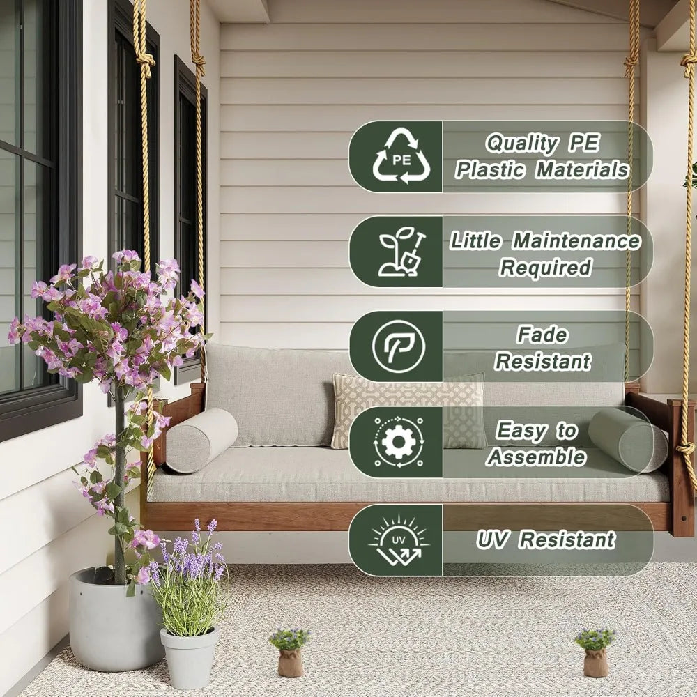 Artificial Bougainvillea Tree, Set of 2 Flower Plants Artificial Tree, Faux Floral Plant Blooming Bush with Spike, 48 Large