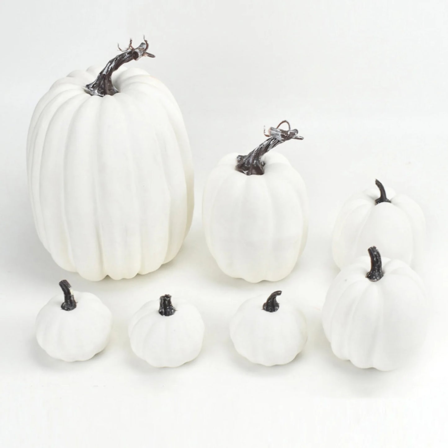 Simulation Pumpkin Ornaments Set Handicraft Pumpkin Shape Decorations for Living Room and Cabinet