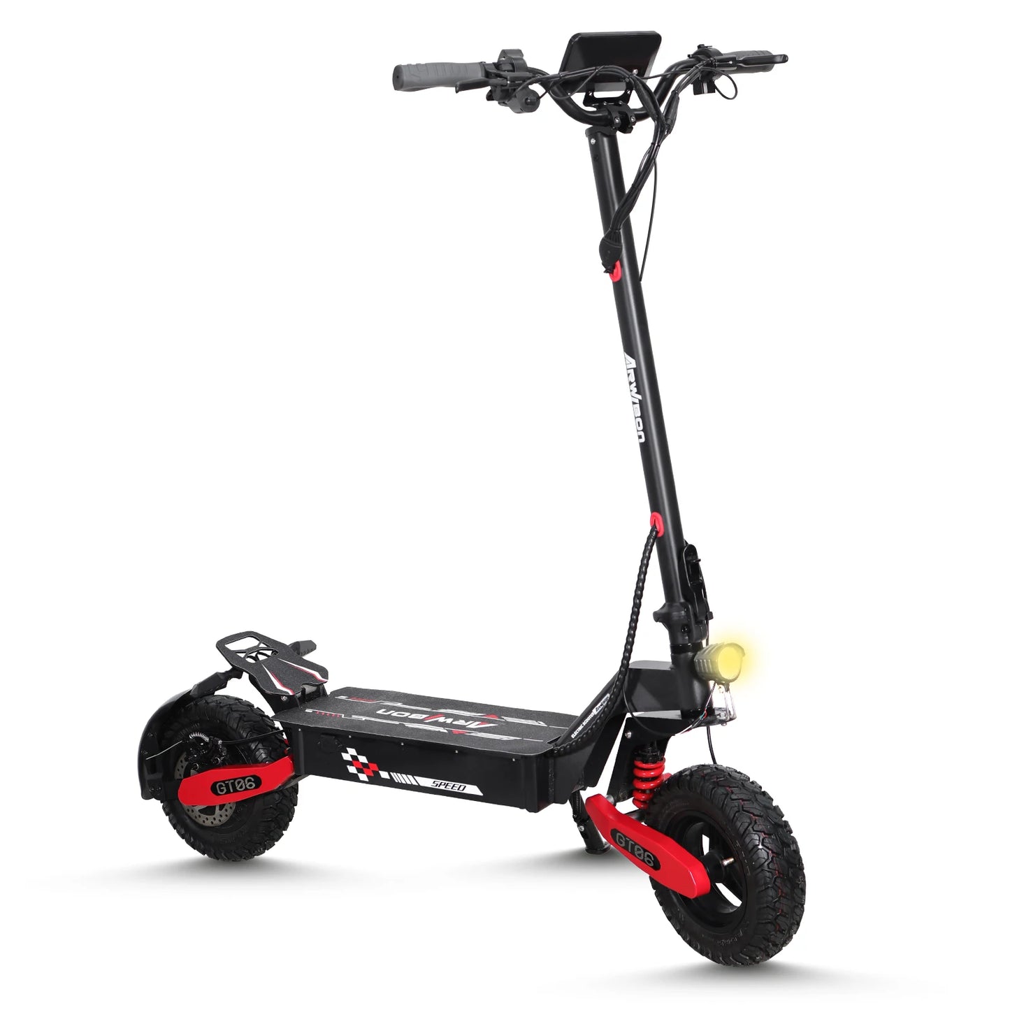 30MPH Electric Scooter,1200 Motor,20/40Miles Range EScooter With Spring Damping,Disc Brake,11'' Off-Road Tires Folding Scooter