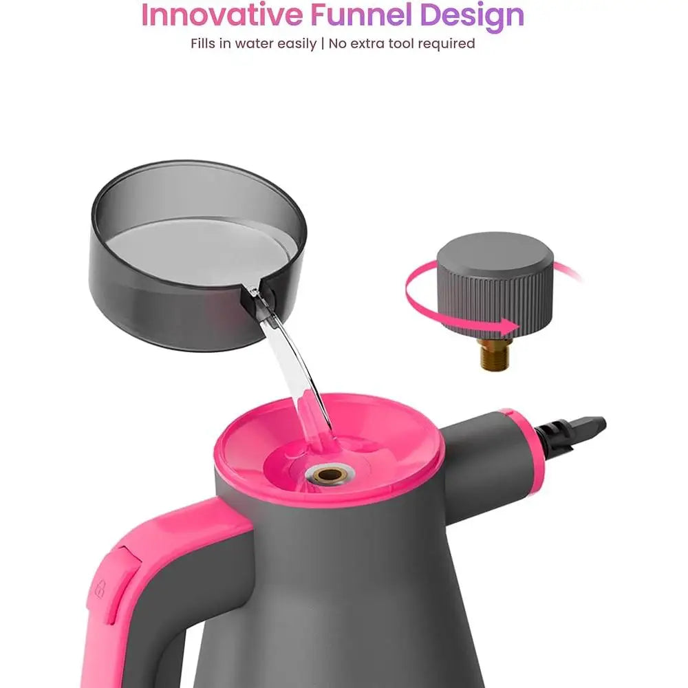 High Pressure Portable Handheld Steam Cleaner Efficient Constant Steam Multi Surface Accessories Child Safe Pet Friendly 15