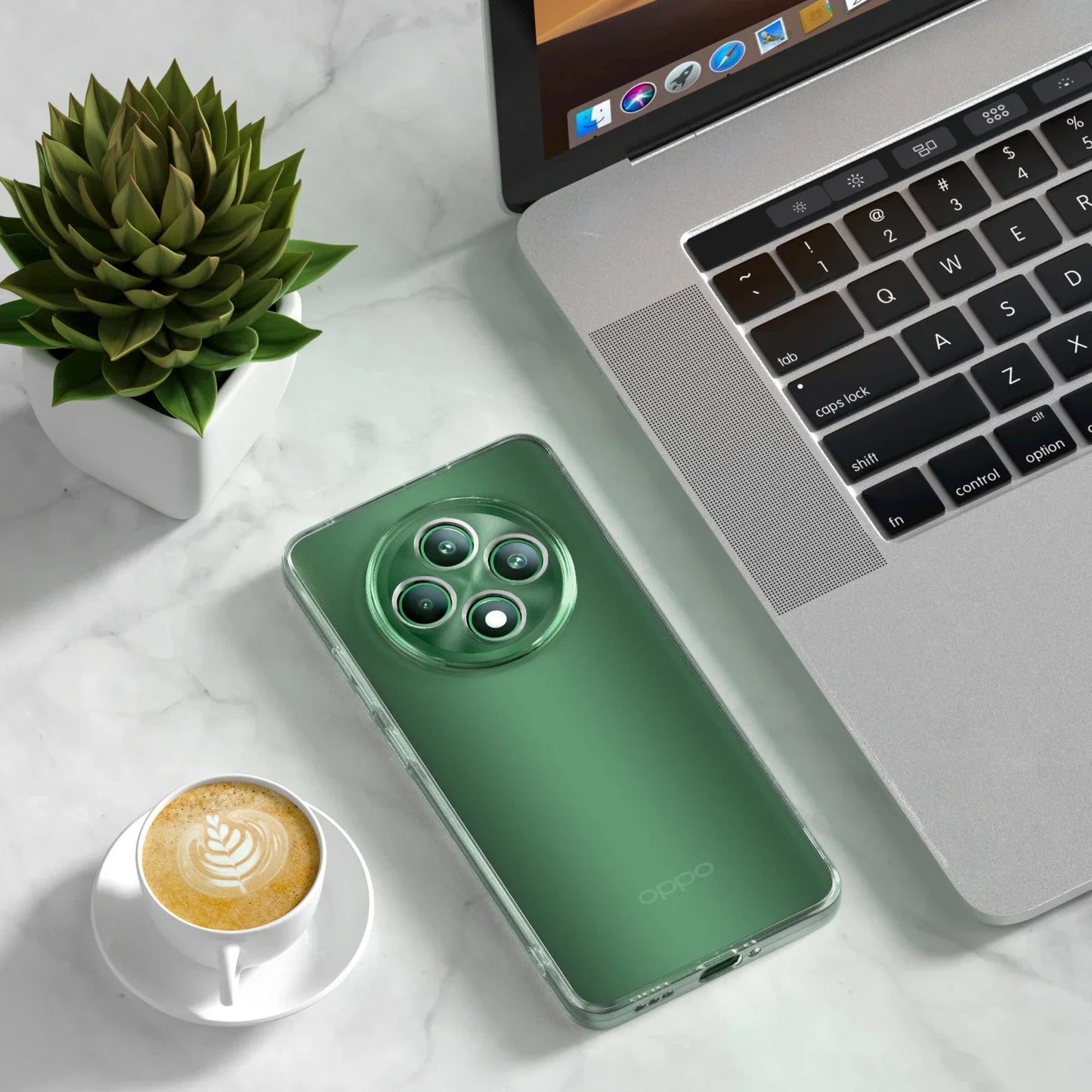 Soft Silicone Clear Phone Case For OPPO Reno 12 F Shockproof Bumper Anti-Fingerprint Cover Accessories