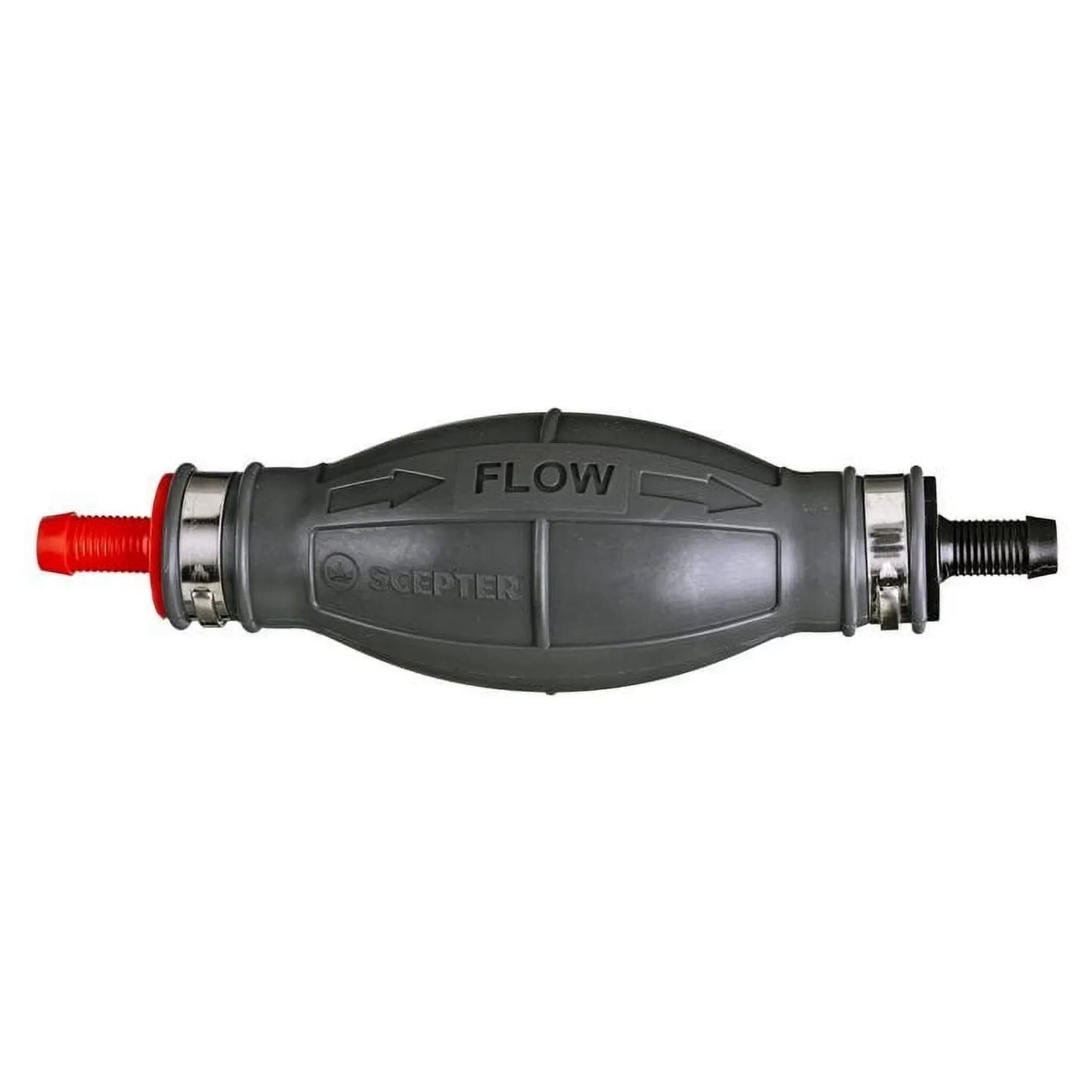 Scepter Marine Fuel Tank Primer Bulb, 5/16" Hose Barbs, EPA/CARB,10542, Boat Accessories 4.5"H x 7.13"L x 1.88:W