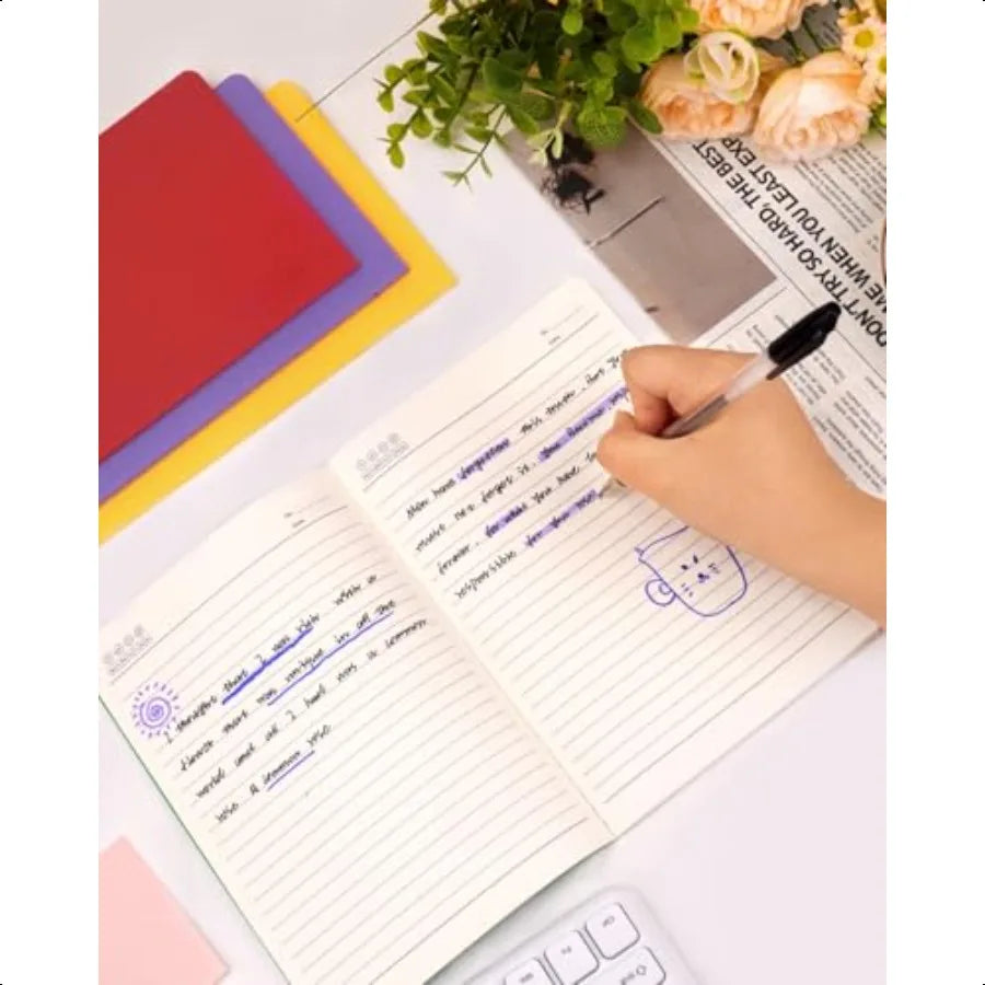 A5 Lined Notebooks Bulk 5.5 x 8.3 Inches Small Journals 30 Packs College Ruled Colored Soft Cover and Thick Paper for School or