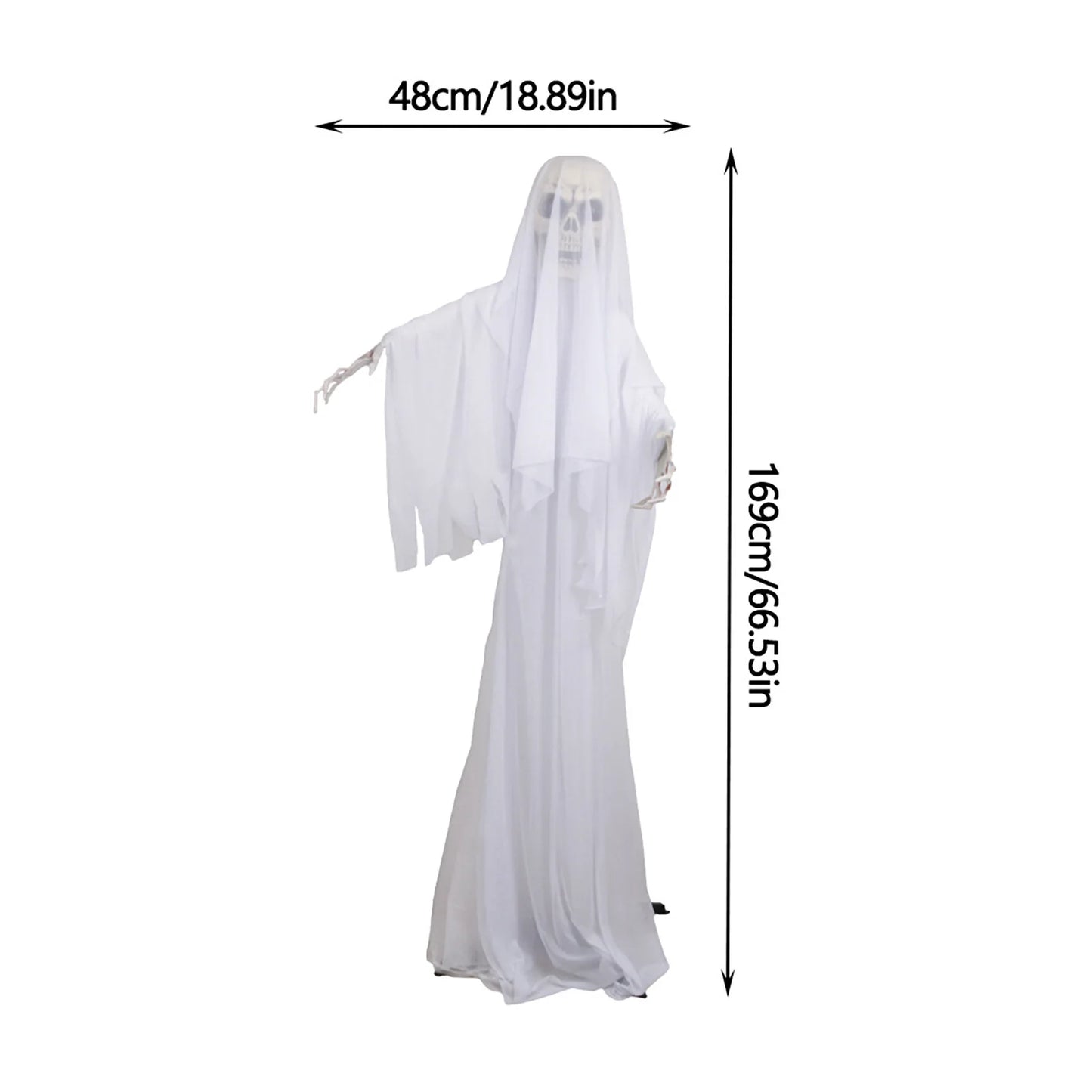 Halloween Skeleton Control Gauze Ghosts Voice Control Terror Bar Decoration Ornaments