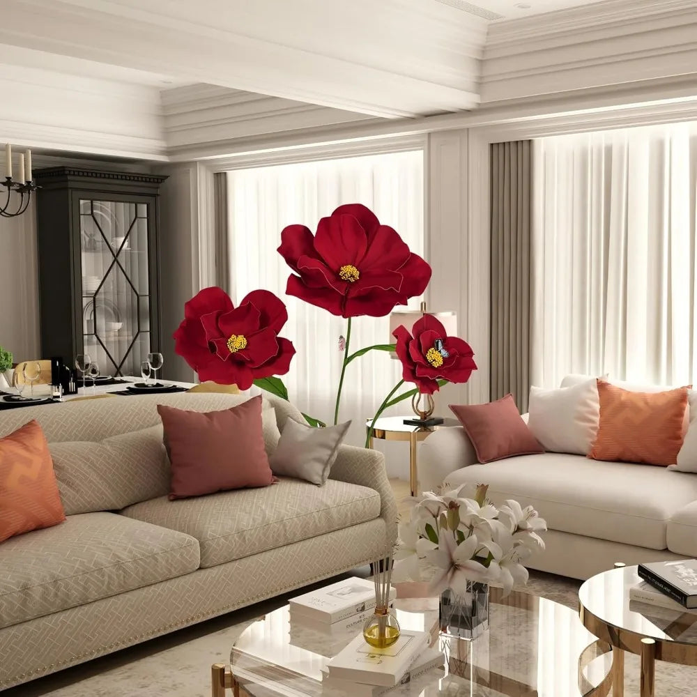 Ft Giant Artificial Flowers for Decoration, Large EVA Flower Decor, Wedding Arrangements, Birthday Party Banquet Background