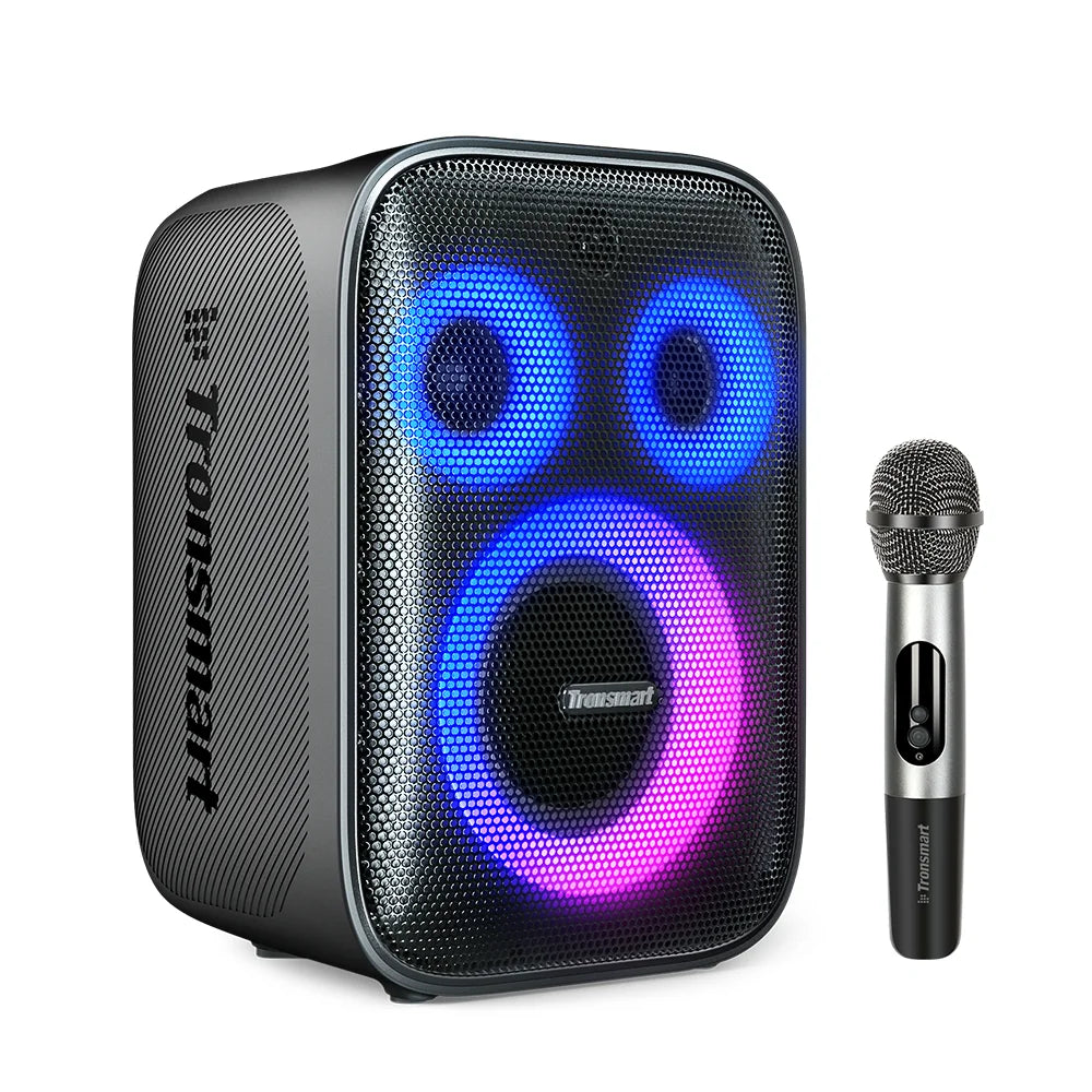 Tronsmart Halo 200 Bluetooth Speaker with Three Way Sound System 120W Built in Wired Microphone Guitar Input APP Control