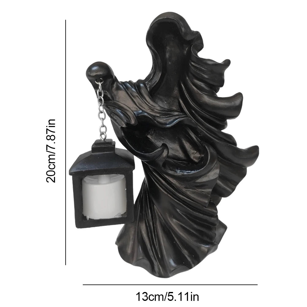 Hell Messenger Lantern Resin Decorative Night Light for Halloween Home Garden Decoration