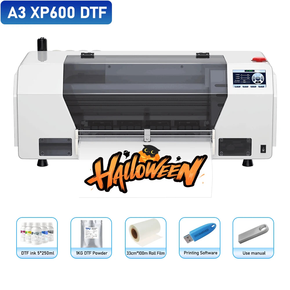 A3 UV DTF Printer XP600 A4 L805 DTF Printing Machine for T-Shirt Metal Wooden Direct Transfer Printing