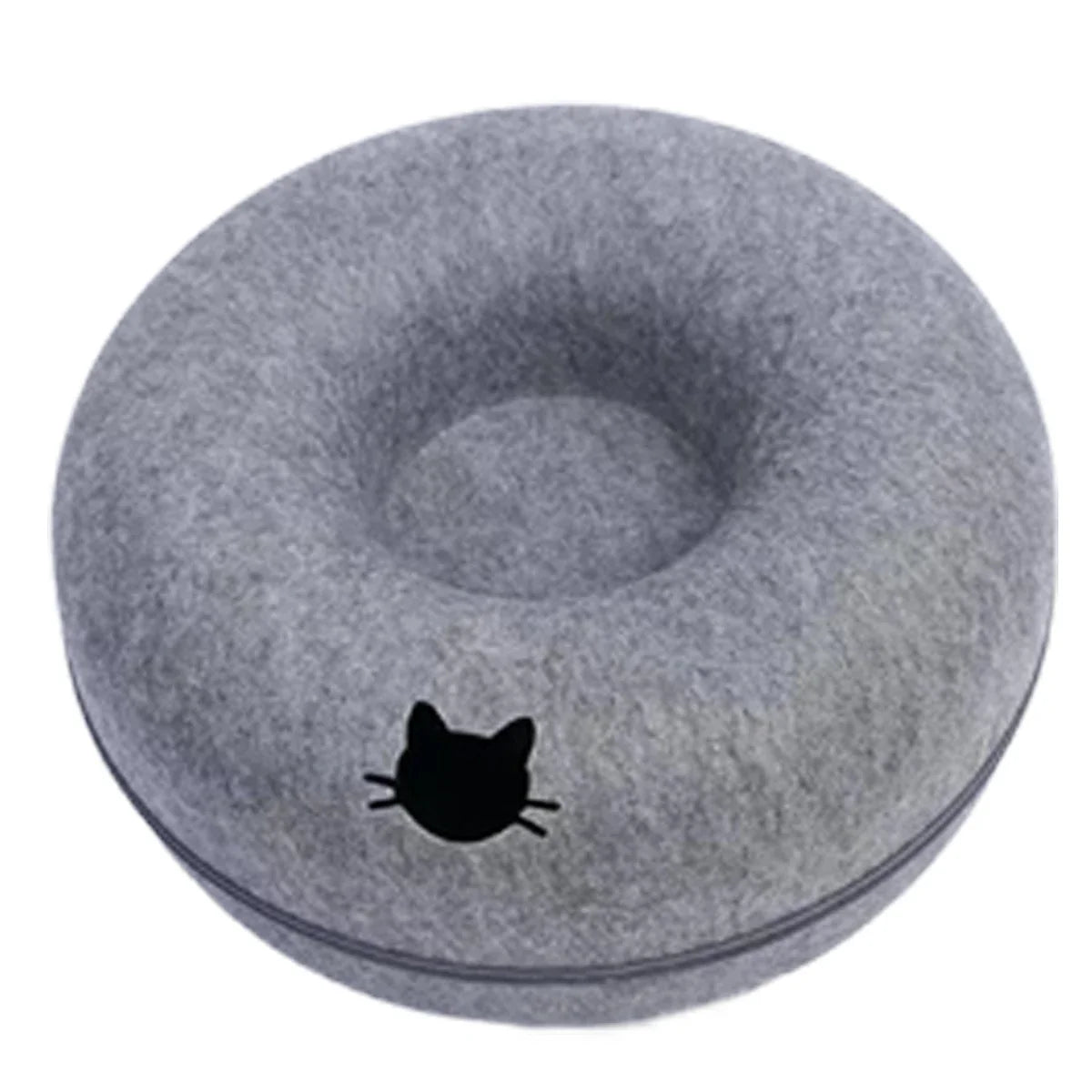 B Tunnel Donut Cat Bed Interactive Tunnel Pet Felt Indoor Toys Cat House Kitten Training Toy Cat Kennel Cat Accessories