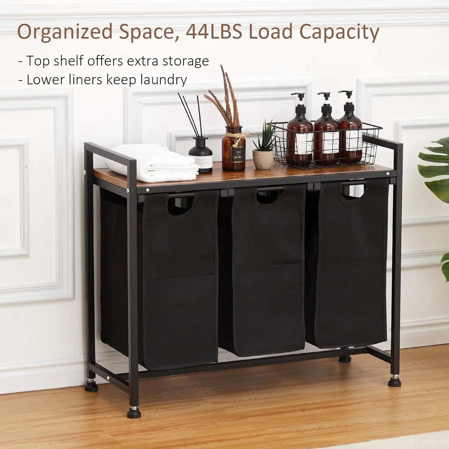 Laundry Hamper With Foldable Shelf And Storage Table Multi Use Clothes Sorter Basket For Bedroom Bathroom Closet Organization