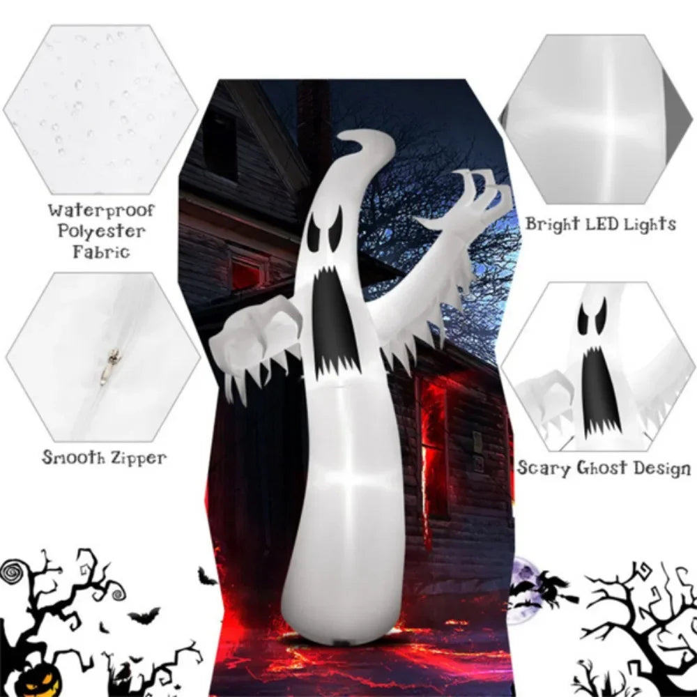 12 Feet Halloween Inflatable Ghost Decoration for Outdoor Yard Display