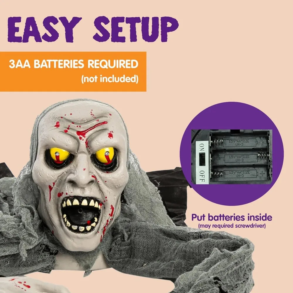 Joyin Halloween Decorations Outdoor Light Up Zombie Figure