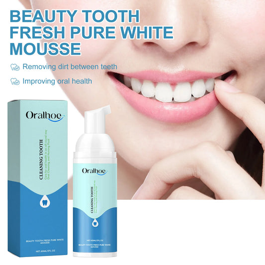 Beauty Tooth Fresh Pure White Mousse Teeth Whitening Fresh Breath Natural Ingredient Oral Health Improvement