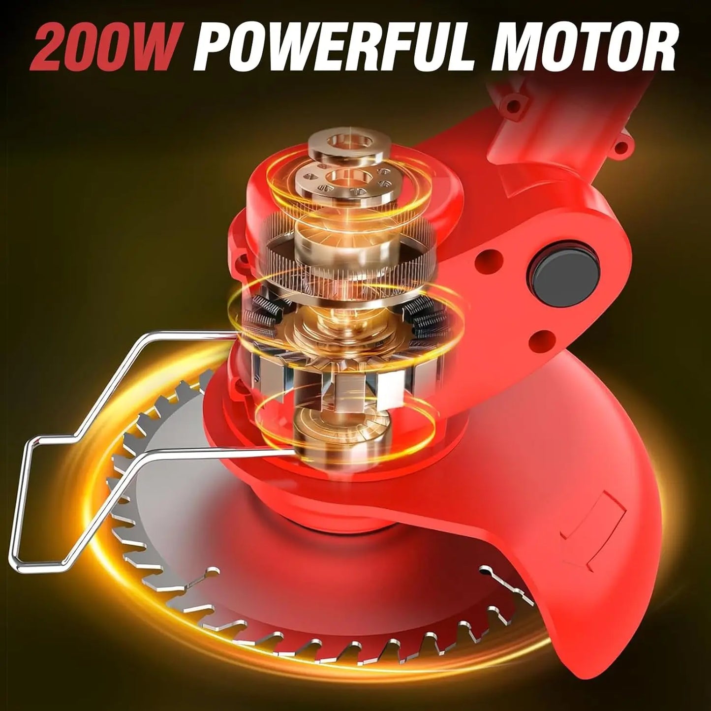 Electric Weed Wacker Battery Powered Grass Trimmer 3 in 1 Weed Trimmer Lawn Edger Brush Cutter for Lawn Garden Pruning Trimming