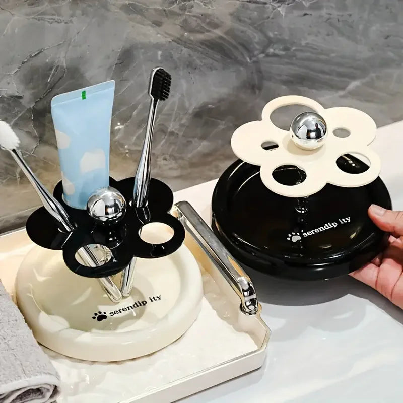 Simple And Creative Bathroom Shelf No Drilling Required For Washstand Comb Toothpaste