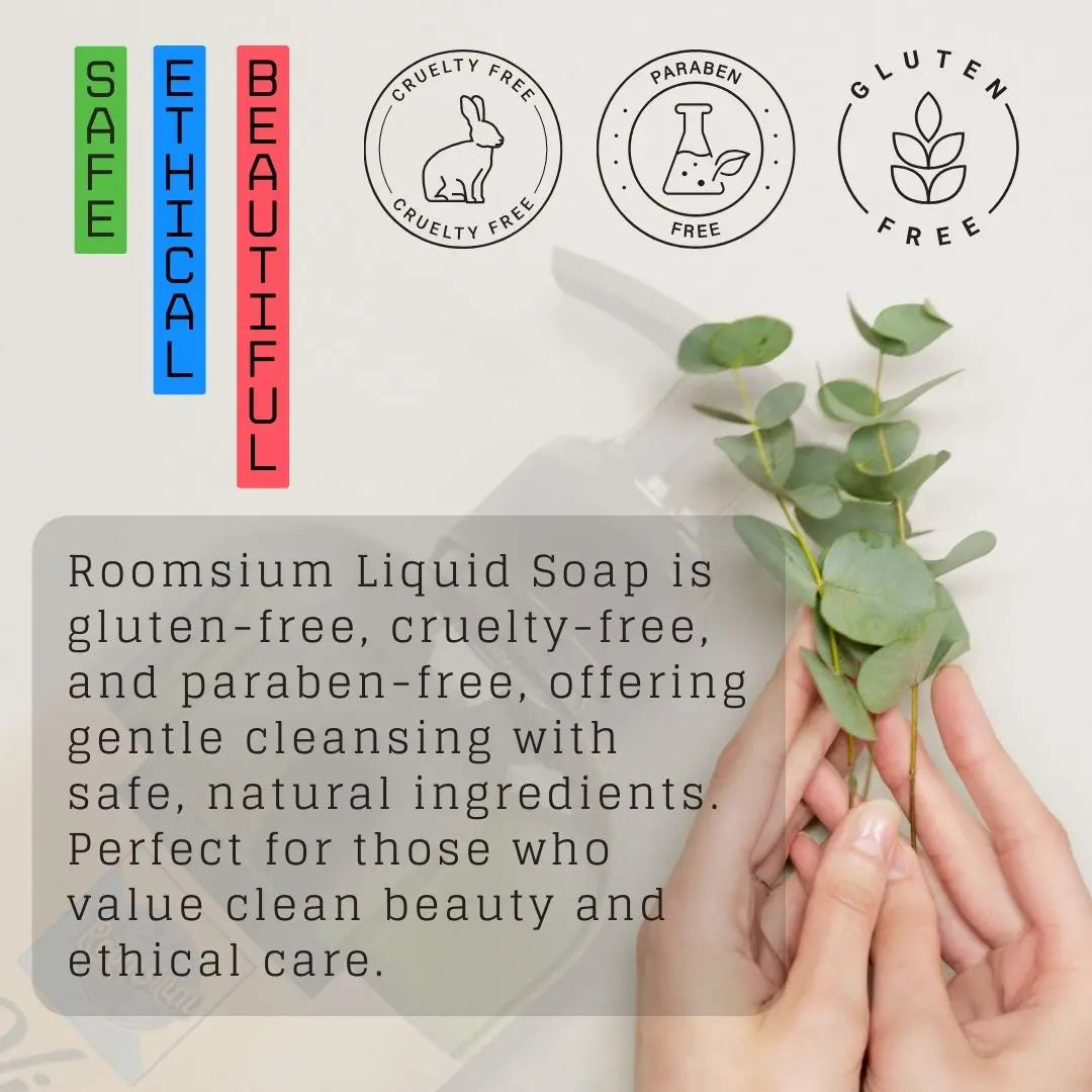Roomsium Olive Care Set | Shampoo, Shower Gel & Liquid Soap | Refillable, Eco-Friendly & Mediterranean Luxury (3 of Set)