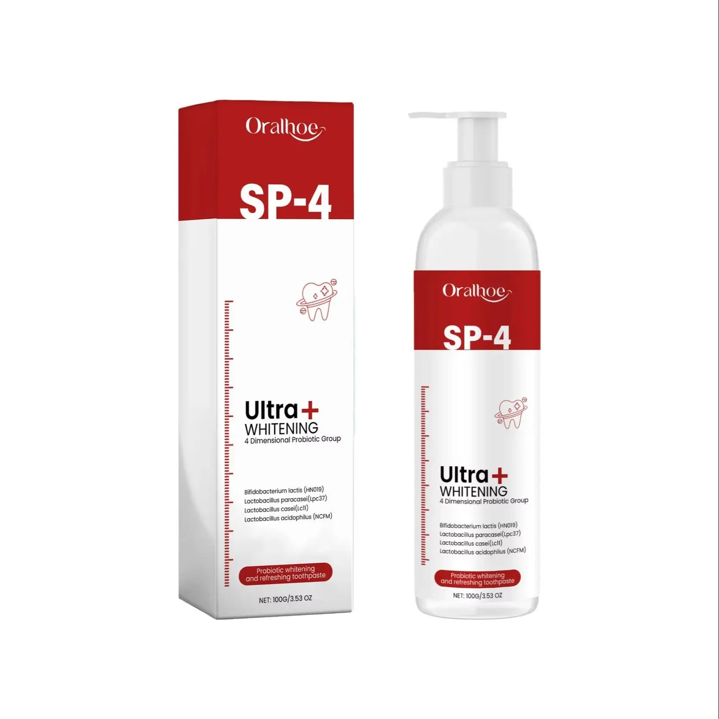 Oralhoe 100g Probiotic Whitening Toothpaste for Fresh Breath and Plaque Removal