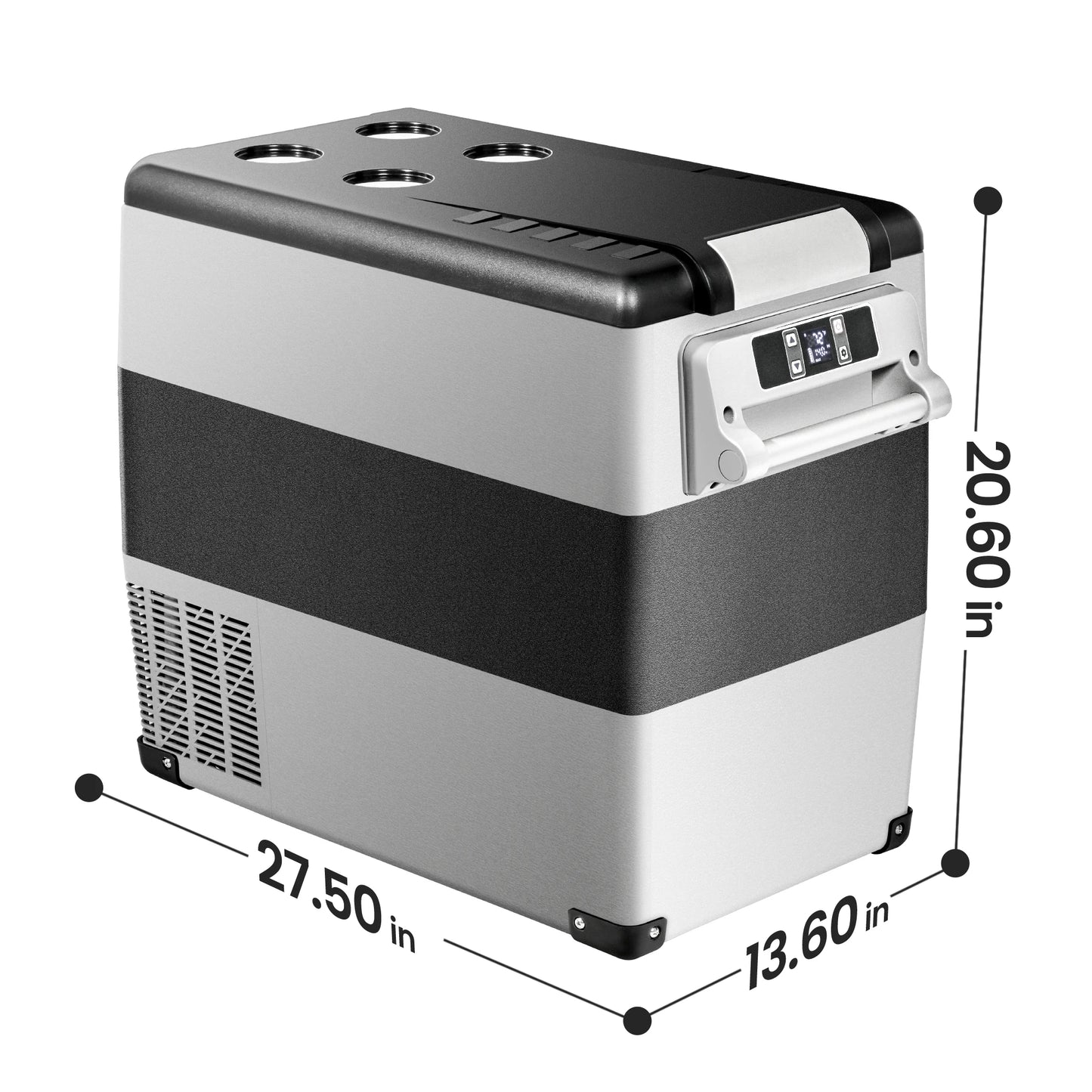 ICYGLEE 55/45/35L Car Refrigerator 12/24V DC Fridge Freezer Dual Zone APP Control Portable Compressor Cooler for Camping Travel