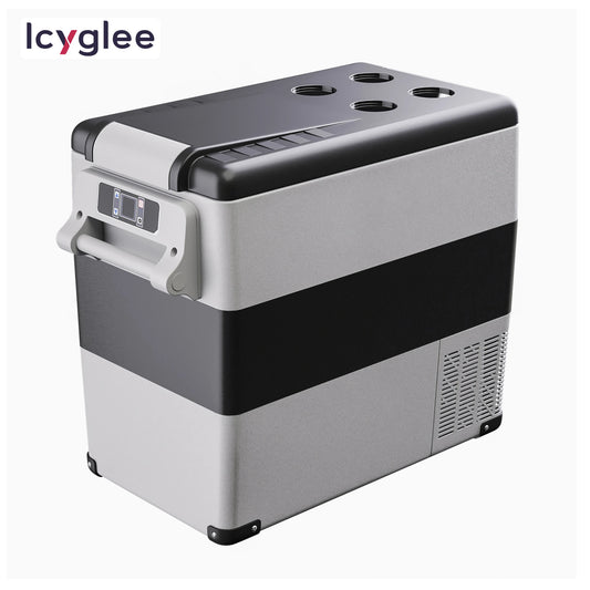 ICYGLEE 55/45/35L Car Refrigerator 12/24V DC Fridge Freezer Dual Zone APP Control Portable Compressor Cooler for Camping Travel