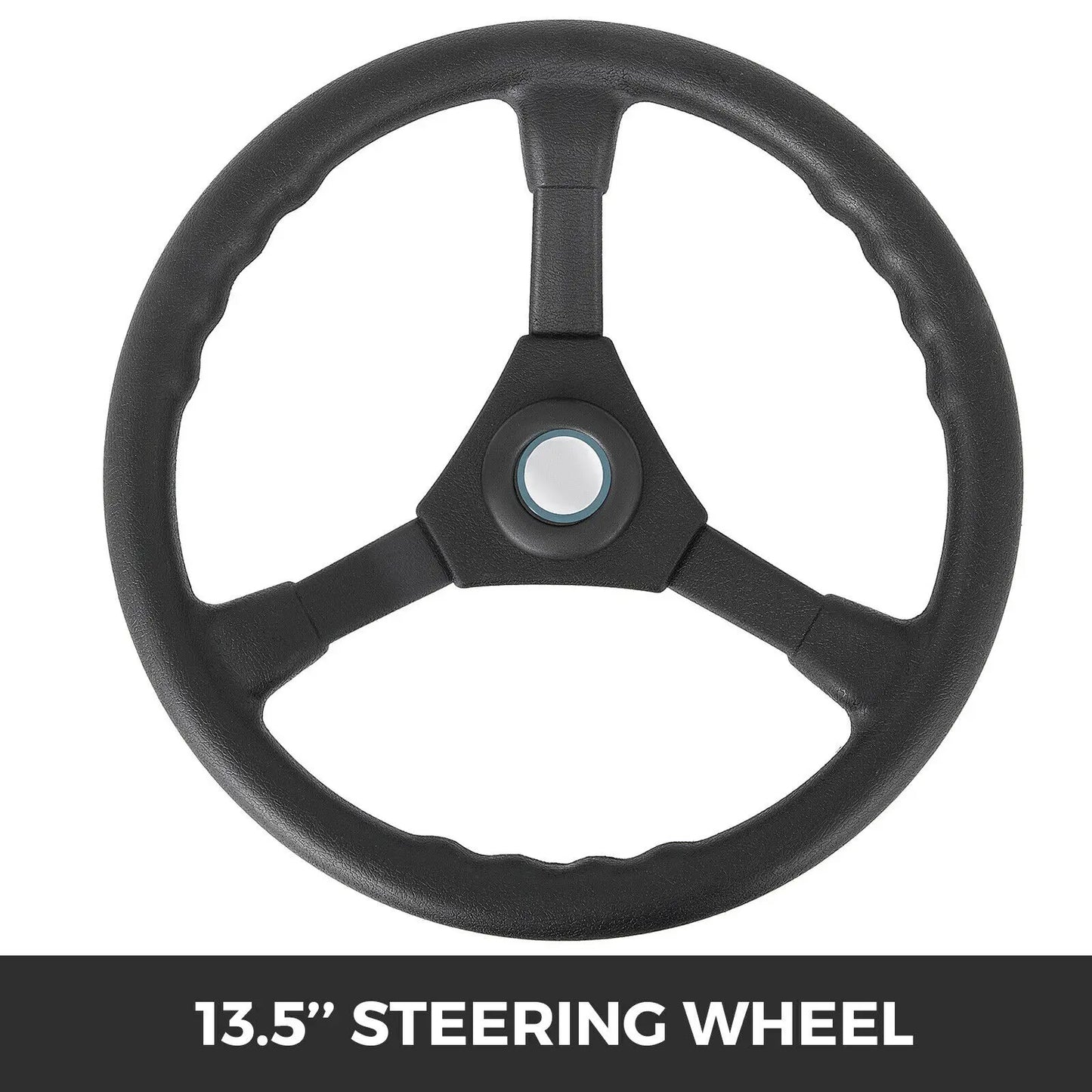 SucceBuy Outboard Marine Steering System 13" Rotary Wheel 10'-16' Mechanical Cable for Yacht Fishing Engine Boat Accessories