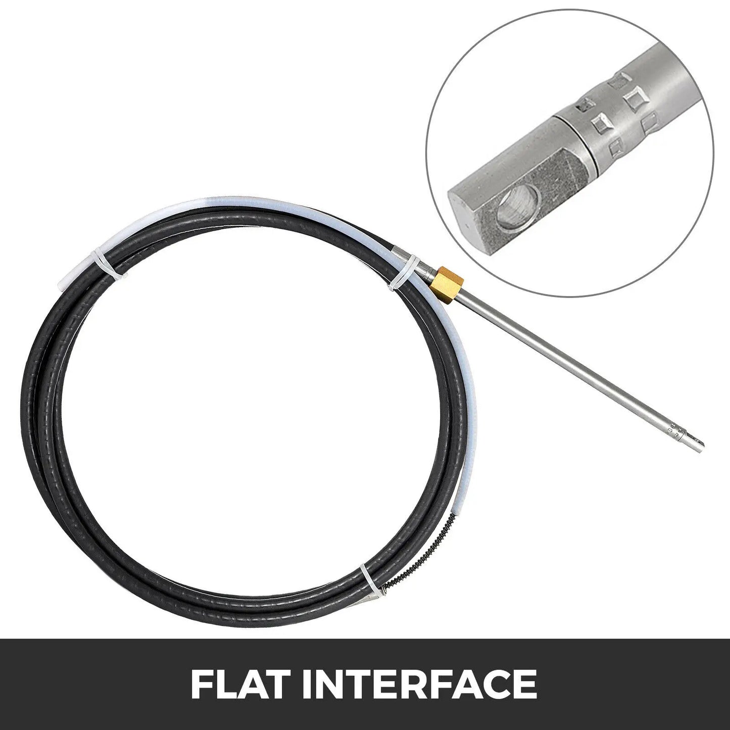 SucceBuy Outboard Marine Steering System 13" Rotary Wheel 10'-16' Mechanical Cable for Yacht Fishing Engine Boat Accessories