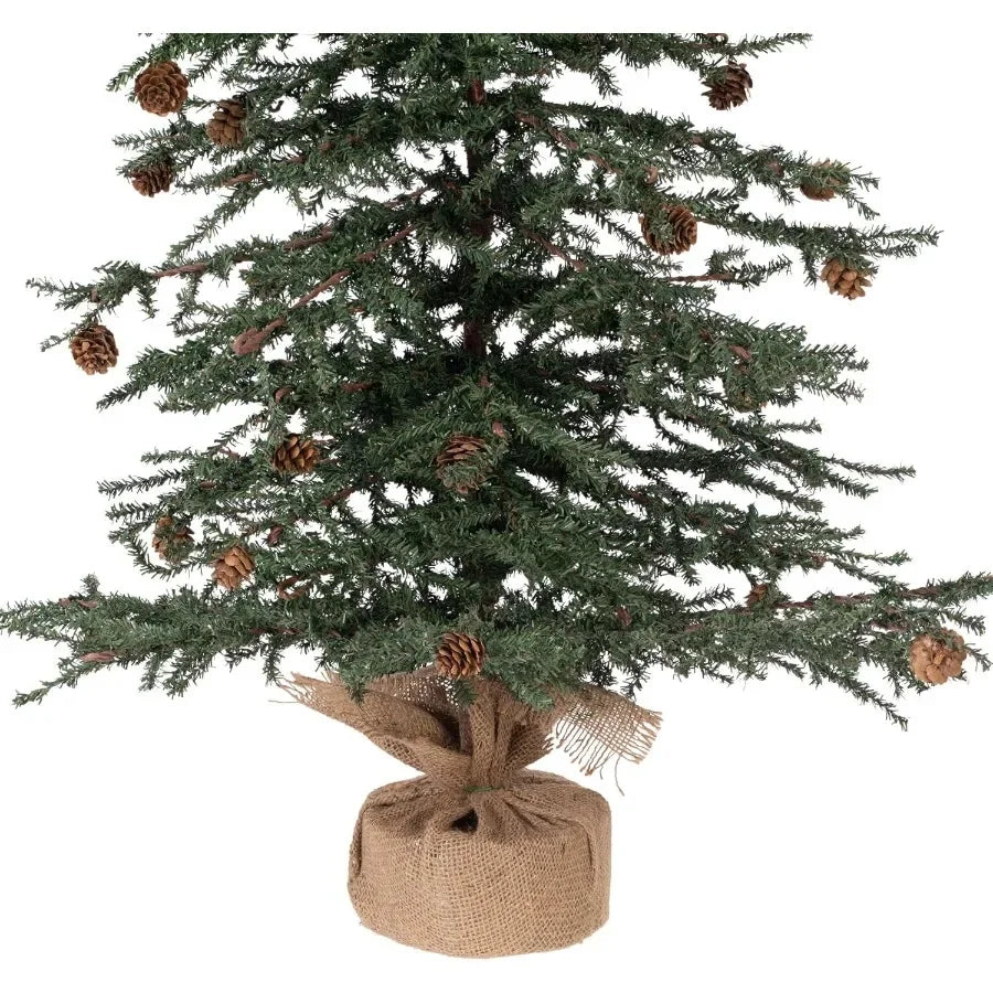 42 Caramel Pine Artificial Christmas Tree Unlit Featuring 1241 PVC Tips Pine Cone Accented Seasonal Indoor Home Decor with Deco