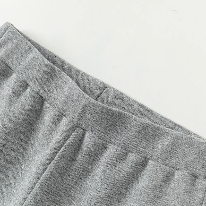 Dave Bella Girls Spring Autumn Trousers Casual Loose Baby Straight Pants for Children Cotton Knitted Leggings DB3241417