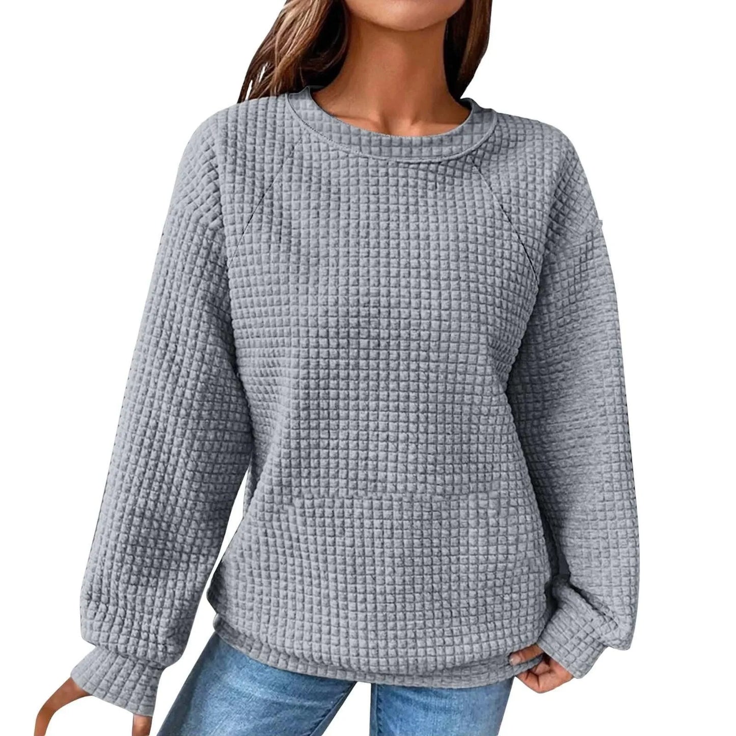 Women'S Fashionable Long-Sleeved Pullover And Solid-Color Sweatshirt Winter Clothes Woman Tops For Woman Ropa Mujer 2025