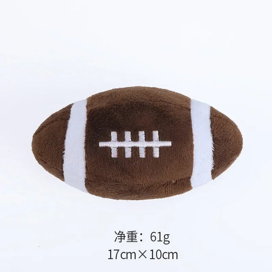 Pet Supplies Dog Toys Bite Resistant Teething Plush Chewing Ball Shape Interactive Pet Accessories