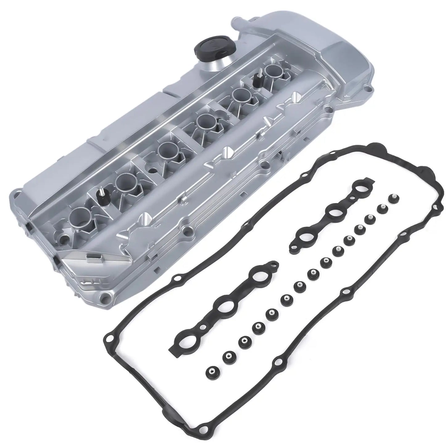 AP03 Aluminum Valve Cover Kit For BMW 325i 330Ci 525i E46 E39 E53 E60 E85 E61 X3 X5 Z4 OEM 11127512839