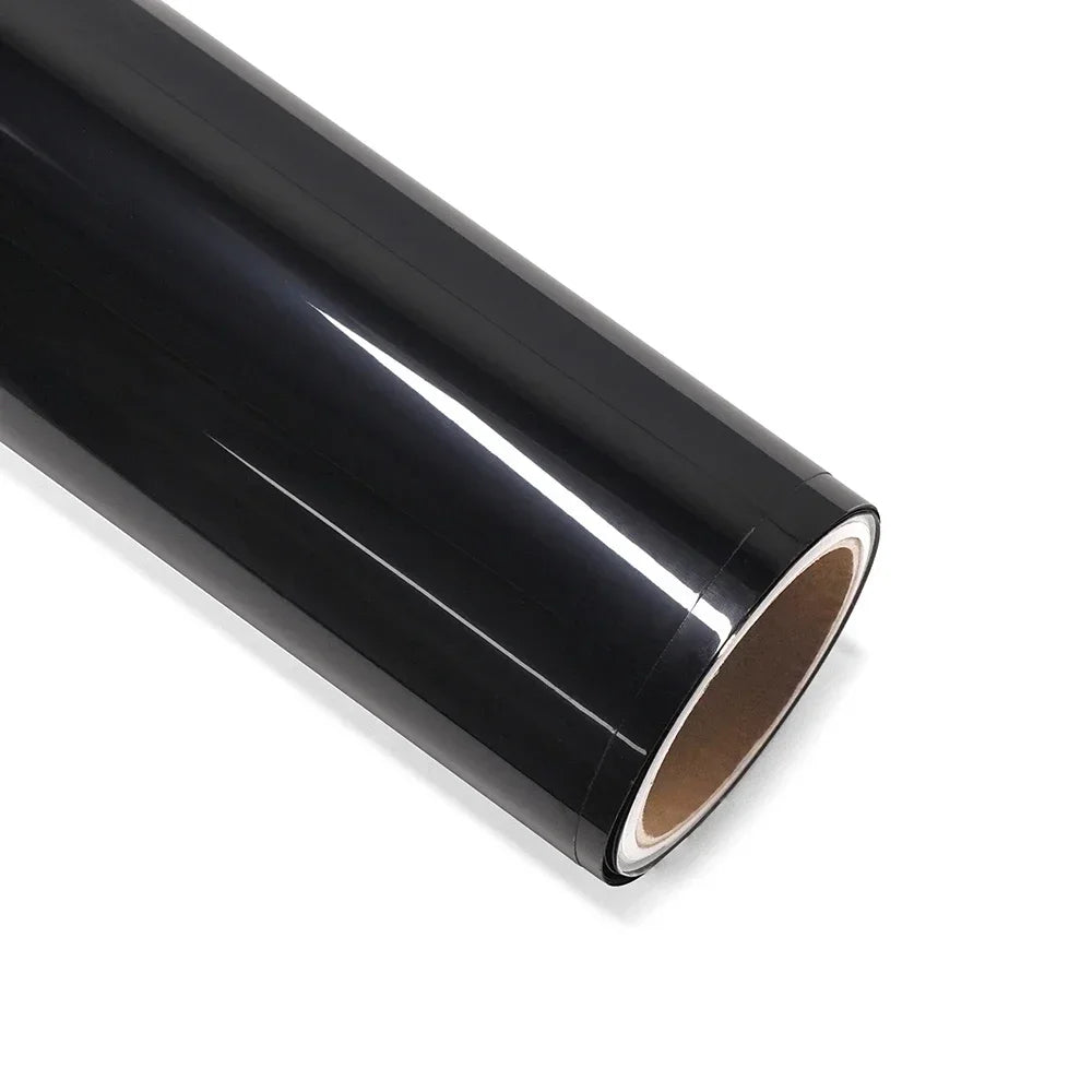 1.52x16.5m Premium Glossy Black Car PET Wrap Vinyl Film Color Change Decal Protective Cover Auto Tuning Accessories