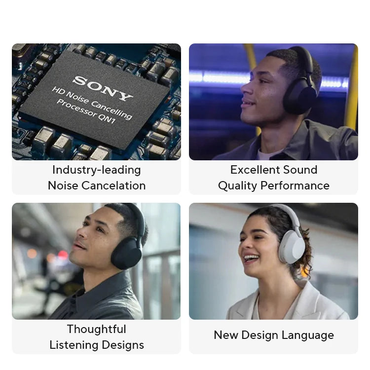 Sony WH-1000XM5 Wireless Headphones Noise Cancelling Foldable Bluetooth Earphones Bass Stereo Sound for Gaming Business and Exercise