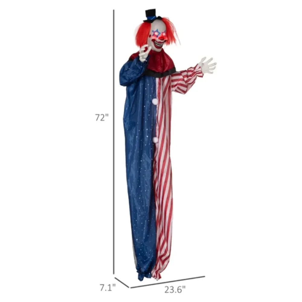 Halloween Decoration Clown with Red and Blue Star Eyes