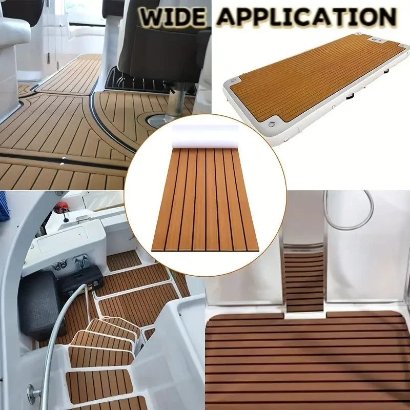 3 Size Faux Teak Marine Flooring EVA Foam Anti-Slip  Decking Sheet Boat Accessories EVA Foam Boat Mat Sheet Boat