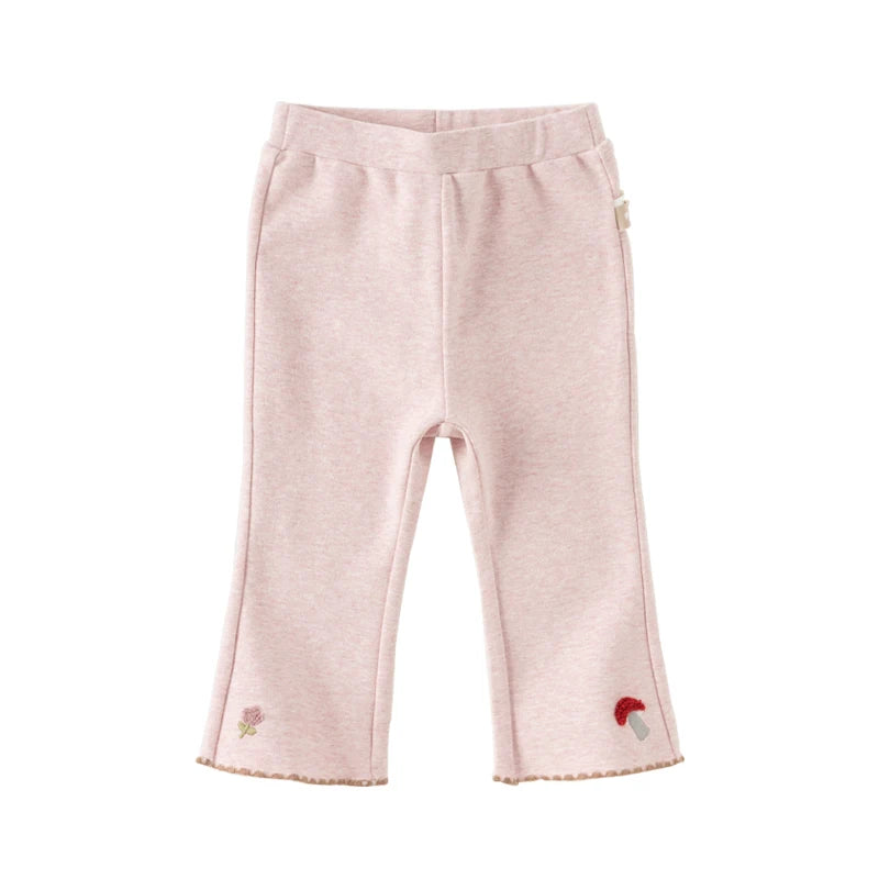 Dave Bella Girls Spring Autumn Trousers Casual Loose Baby Straight Pants for Children Cotton Knitted Leggings DB3241417