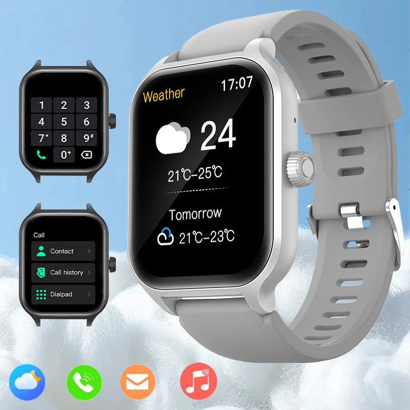 Smart Watch with Wireless Calling and Dial Multi Sport Mode Calling Reminder and Rejection SMS Reminder for iPhone and Android