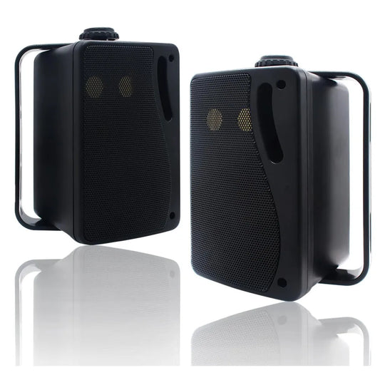 Herdio 3.5 Inch Passive Outdoor Speakers Wired Waterproof 200 Watt 3 Way Premium Mountable Wall Mount Speakers for Patio Marine Boat