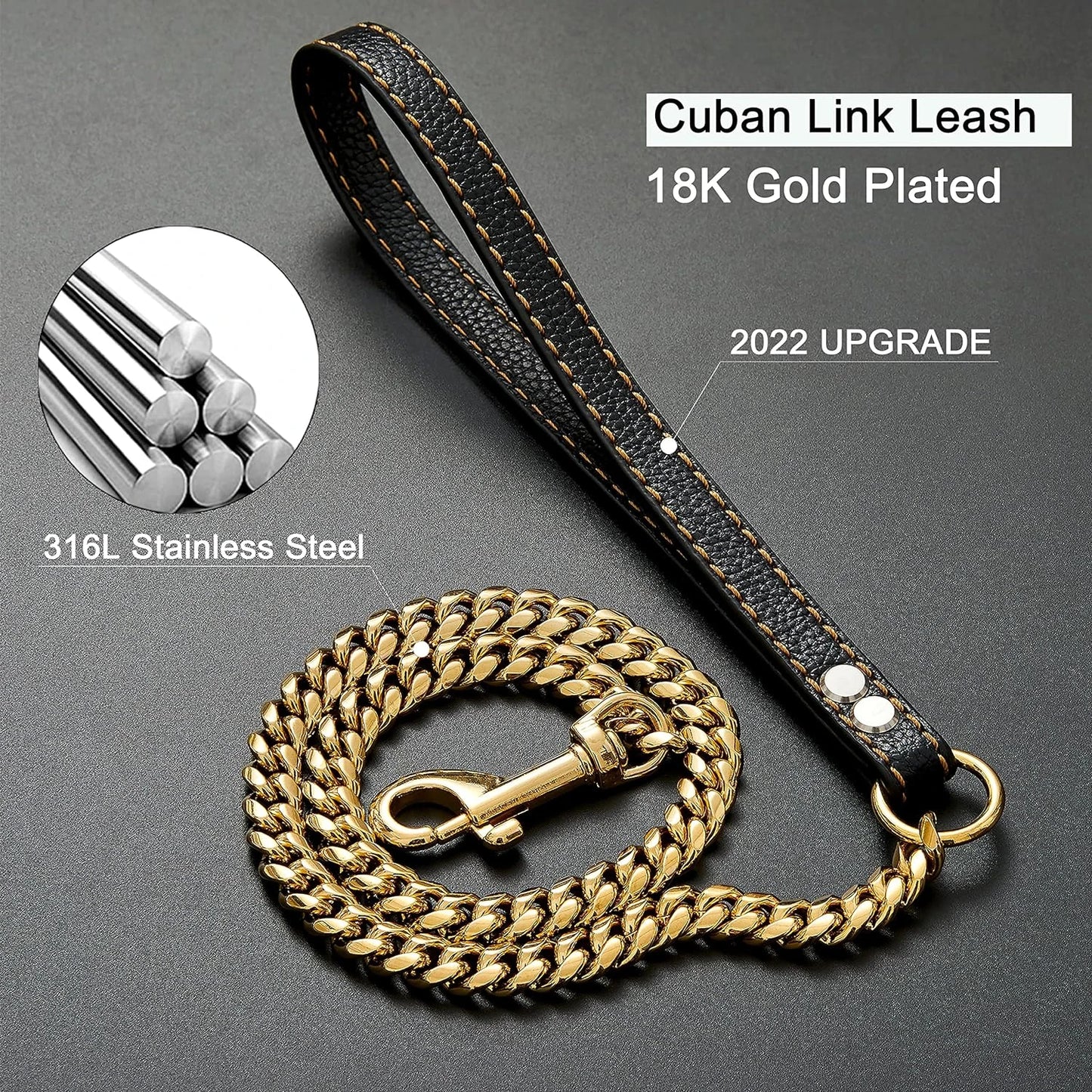 Rose Gold Pet Leash High Quality Elegant Accessory for Dogs