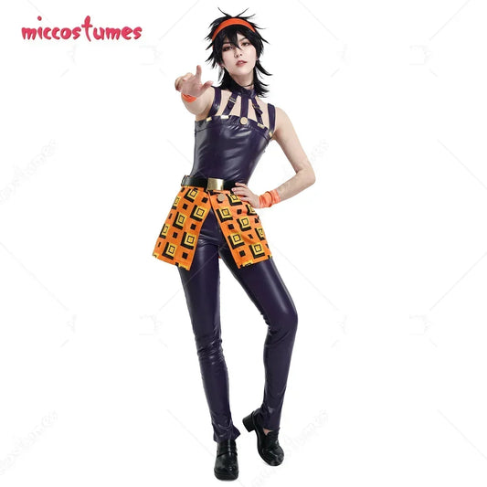 Miccostumes Women's Narancia Cosplay Costume with Headband for Halloween and Costume Parties