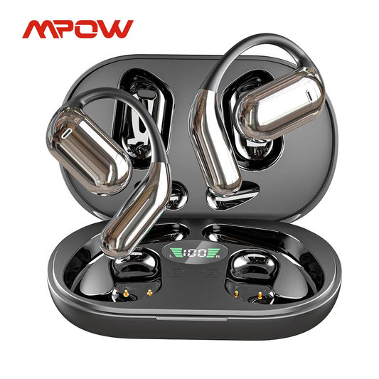 Mpow Q16 True Wireless Earphones Open Ear Design with Earhooks Bluetooth 5.3 Up to 80 Hours Playtime for Cycling