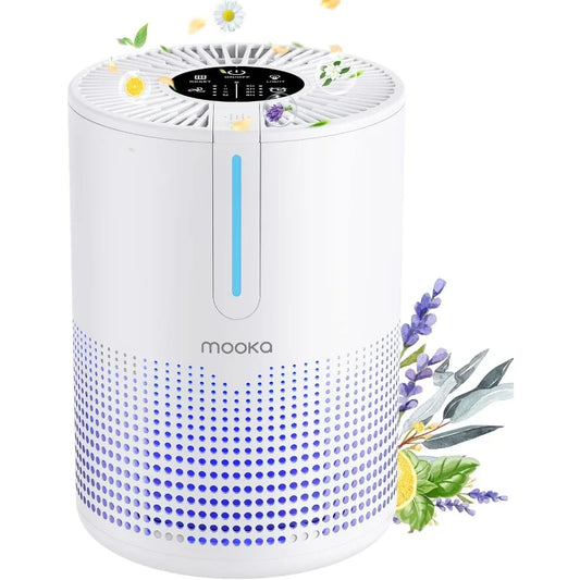 Air Purifiers for Bedroom Home Mooka HEPA H13 Filter Air Purifier with USB Cable for Smokers Pollen Pets Dust Odors in Office
