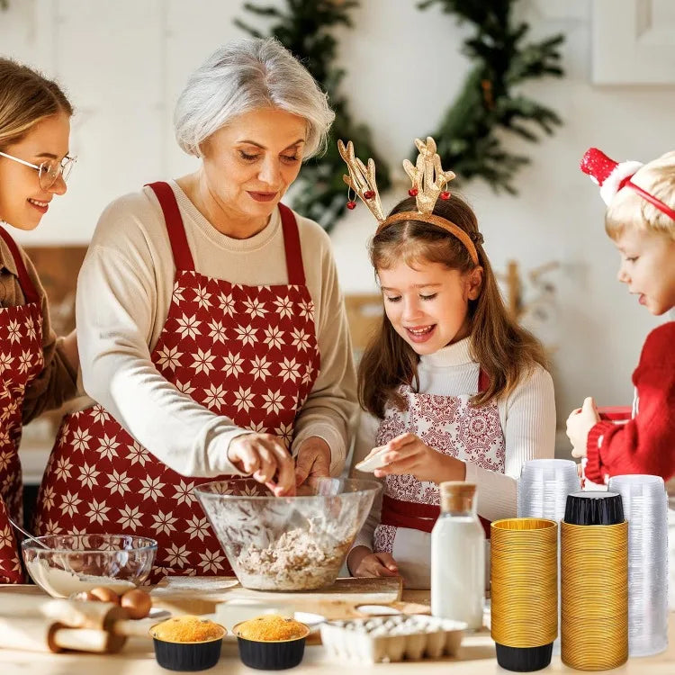 400 Pcs Aluminum Foil Baking Cups with Lids 5 Oz Disposable Ramekins Mini Cake Pans Creme Brulee Cupcake Liners Muffin Tins Flan Mold Dessert Containers for Wedding Birthday Party