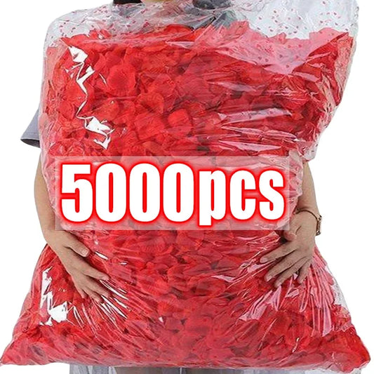 5000/100Pcs Artificial Fake Rose Petals Colorful Simulation Silk Rose Petal For Valentines Day Wedding Party Romantic Decoration