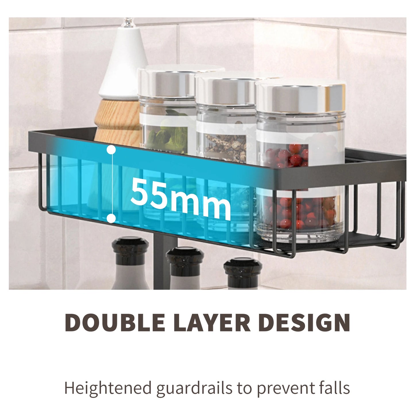 Under Sink Organizers and Storage Two Tier Slide Out Kitchen Cabinet Organizer Sturdy Metal Bathroom Cabinet Organizer