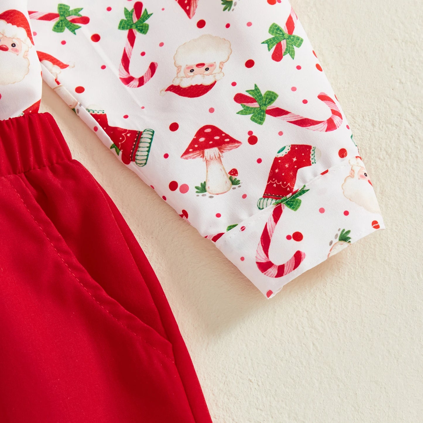 Toddler Baby Boys Clothes Set Christmas Gingerbread Pattern Long Sleeve Lapel Shirt Solid Color Overalls Pants 2Pcs Outfits