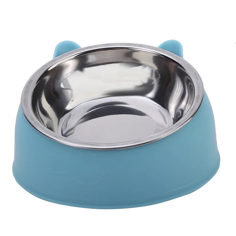 100ML Raised Cat Dog Bowl Non Slip Puppy Base Food Water Feeder Tilt Design Pet Accessories