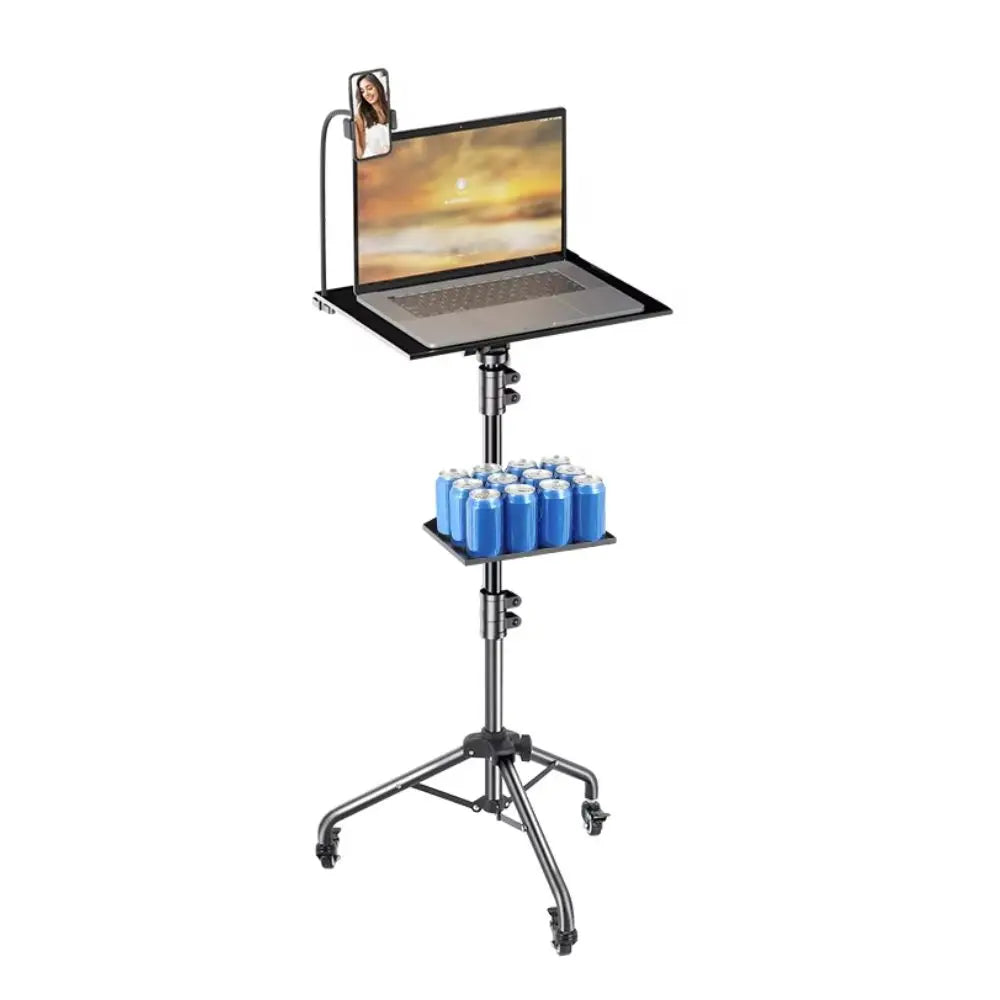 145cm Projector Tripod Stand Adjustable Height 23 to 63 Inches Professional Laptop Tripod for Outdoor Studio Use