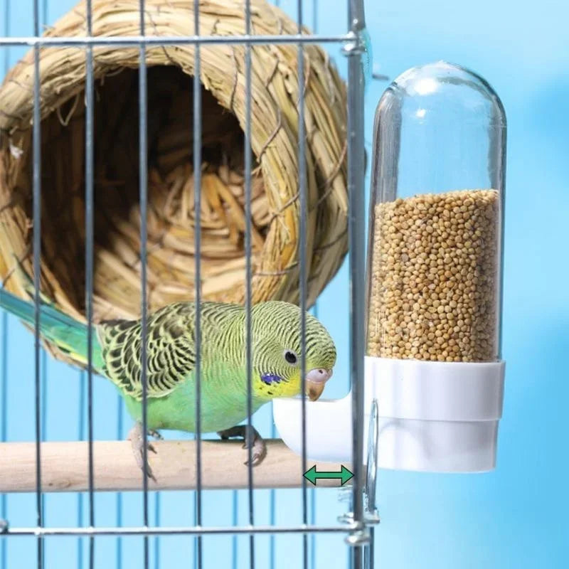 Hanging Pet Feeder Squirrel Parrot Water Dispenser Bird Food Box Cage Accessories