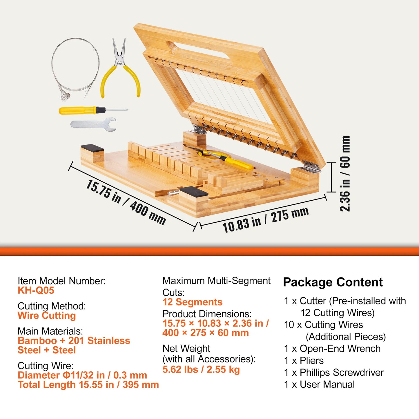 SucceBuy Soap Cutter Cut 1-12Bars Precisely and Accurately Cut 1Inch Bars Bamboo Soap Slicer With Steel Wire Multi Handmade Soap